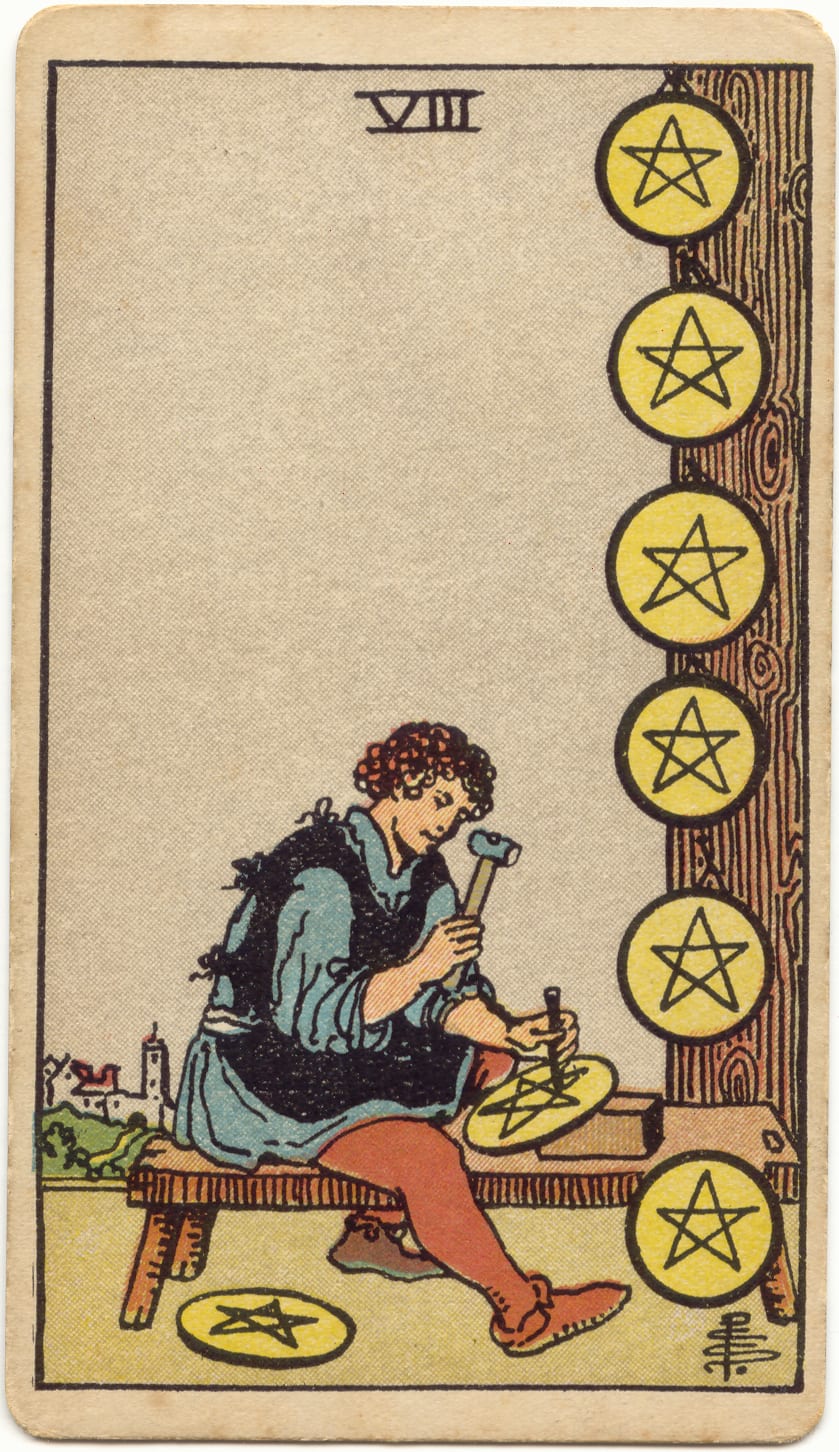 Carta Oito de Ouros